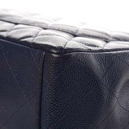 Chanel Caviar Quilted Maxi Single Flap Navy 10 of 16