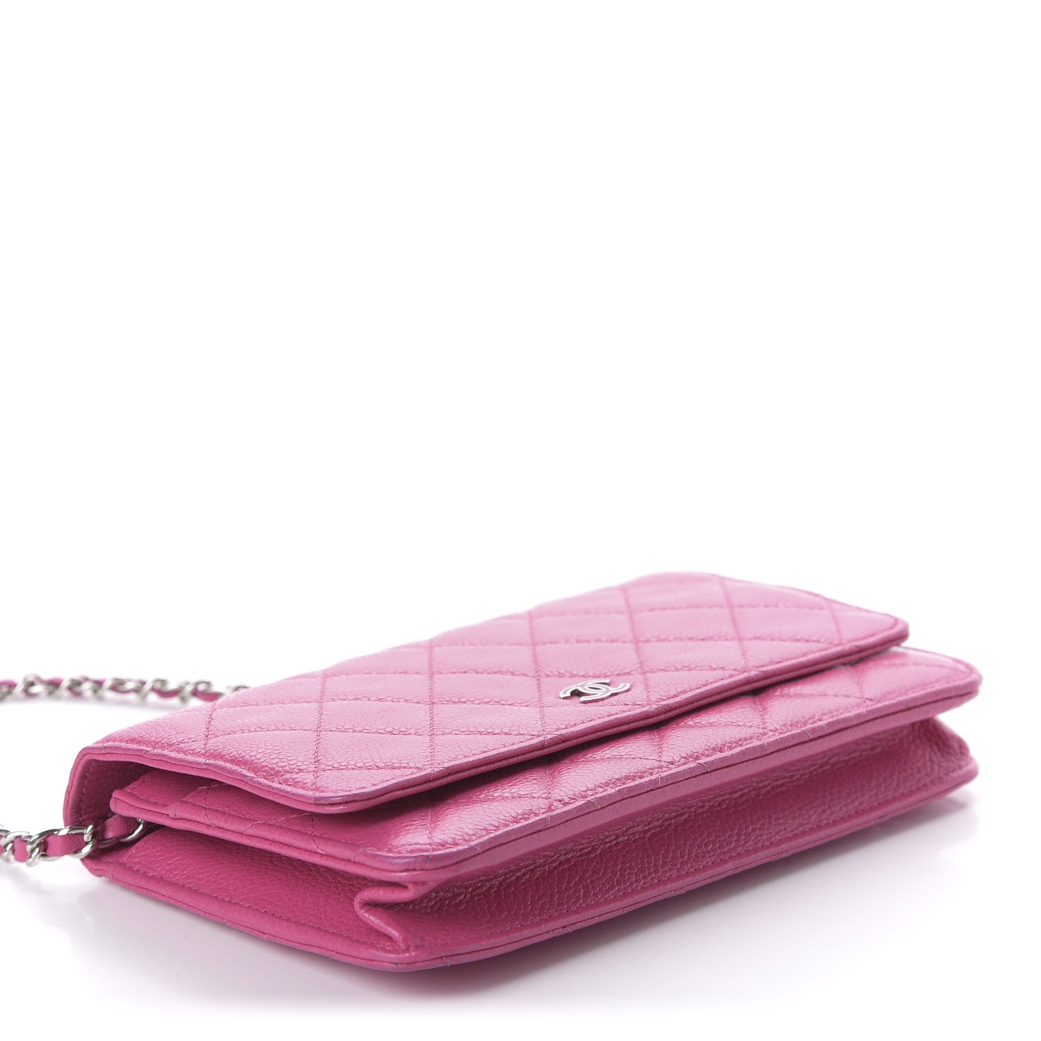 Chanel Caviar Quilted Wallet on Chain WOC Pink 4 of 11