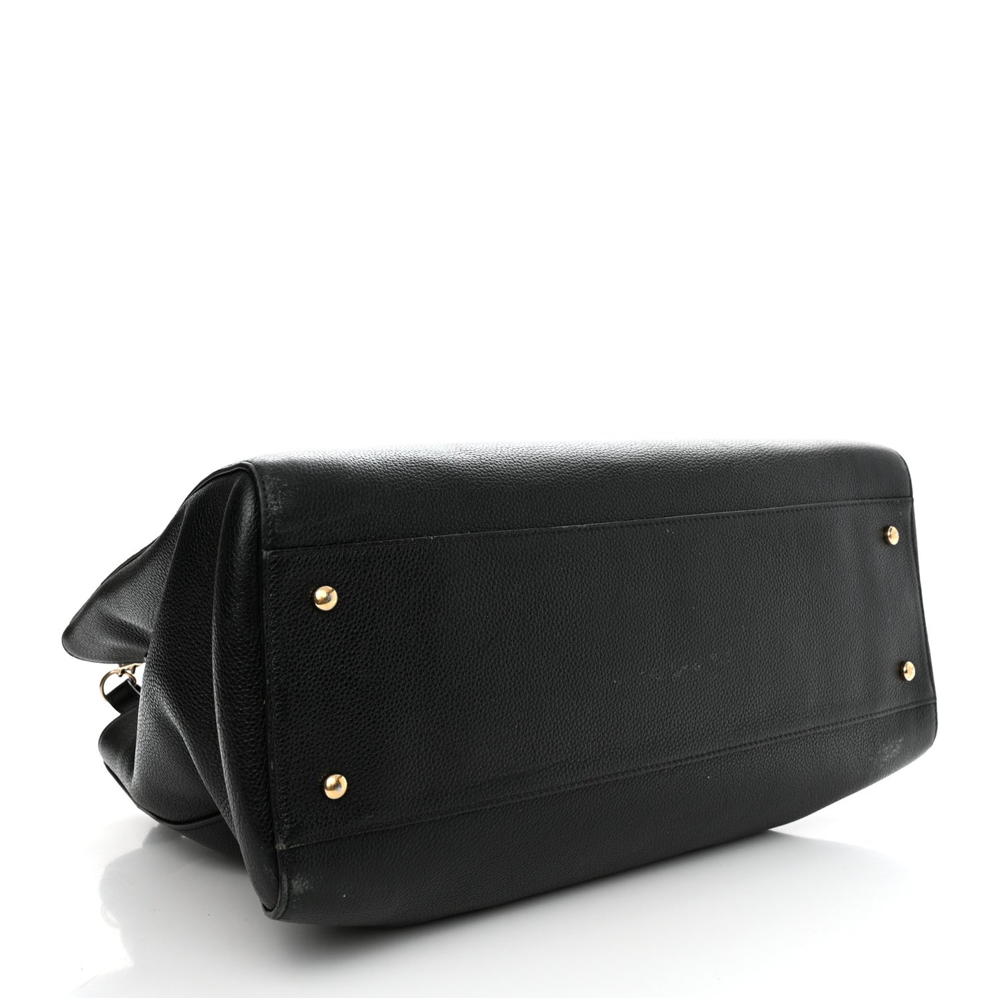 Grained Calfskin Medium Neo Executive Shopper Tote Black