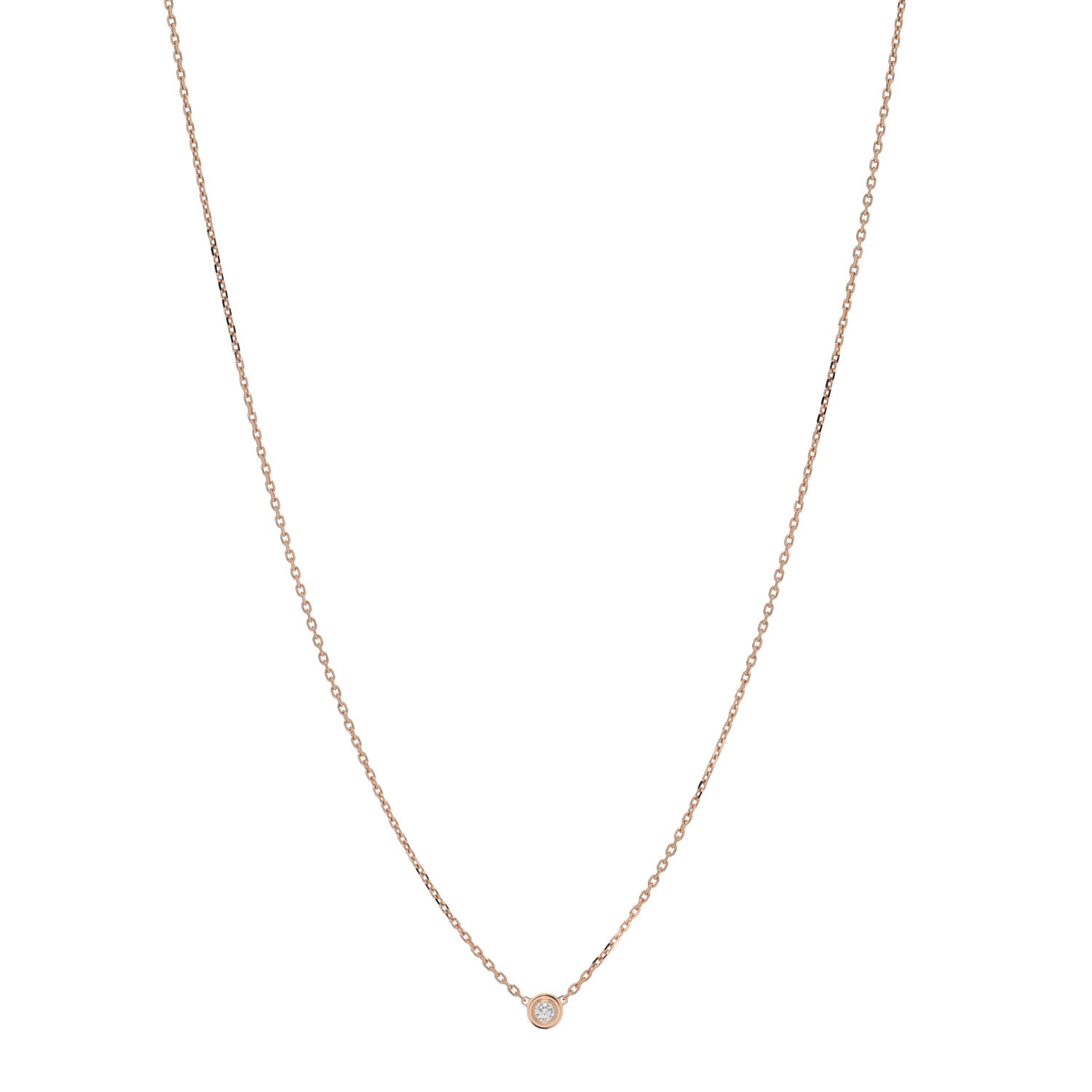 Cartier 18K Pink Gold Diamond XS D'Amour Pendant Necklace 1 of 5