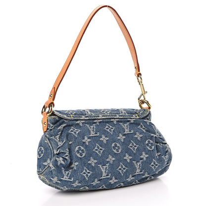 Louis Vuitton Monogram Denim Mini Pleaty Blue 3 of 10