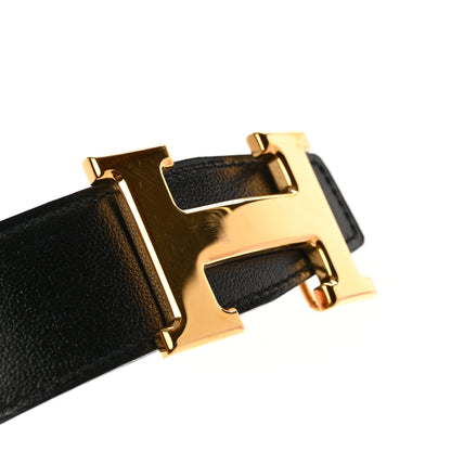 Hermes 135 Togo 32mm H Belt 75/30 Black Gold 5 of 8
