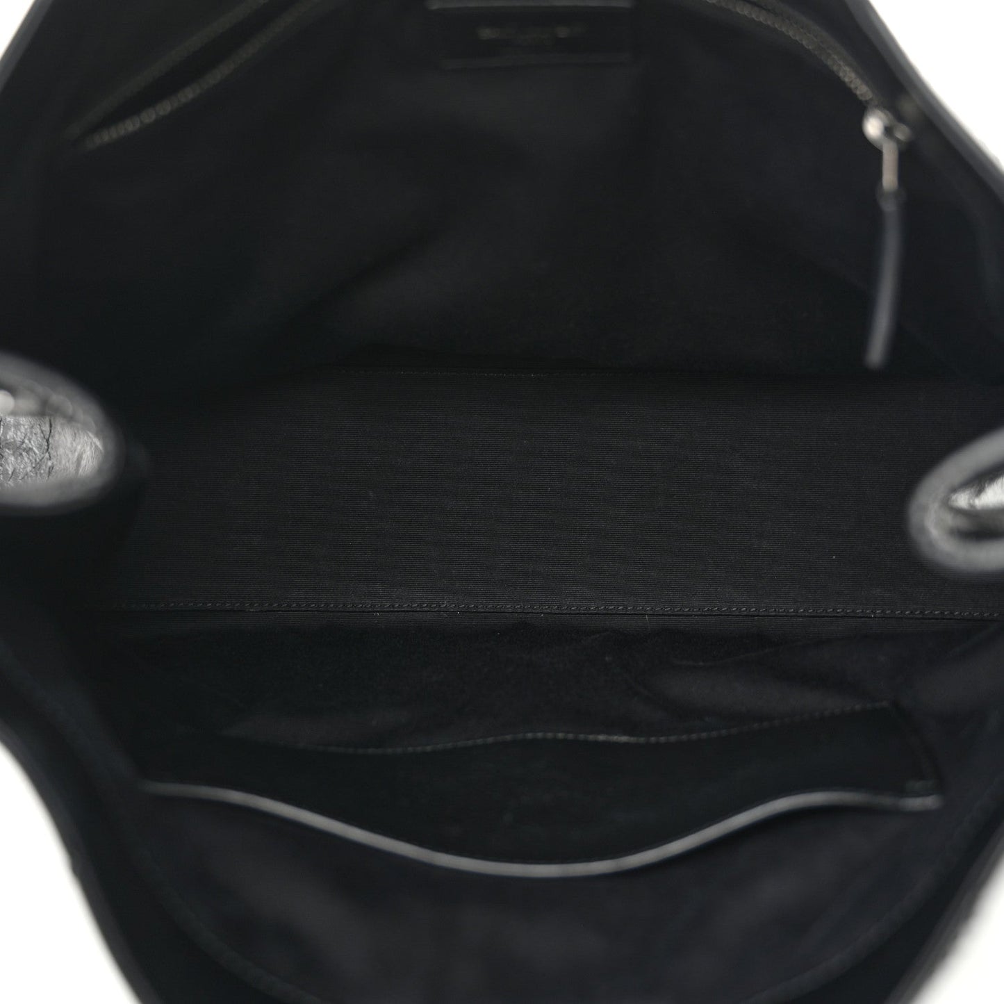 Crinkled Calfskin Matelasse Monogram Large Niki Shopper Tote Black