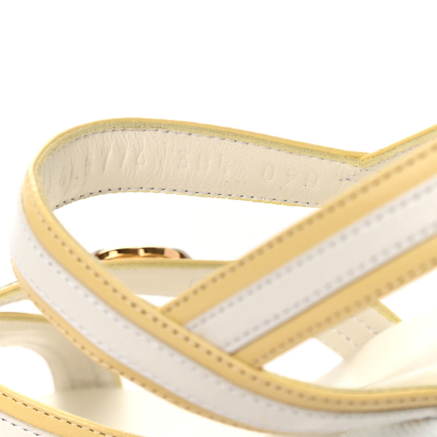 Gucci Nappa Platform Lug Sole Sandals 38.5 White Butter 9 of 9