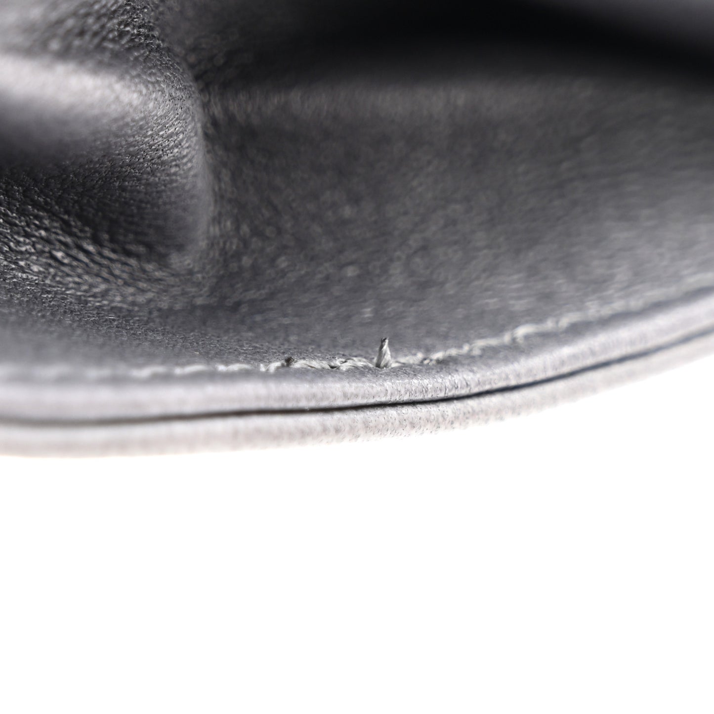Lambskin Camellia Embossed Medium Wallet Grey