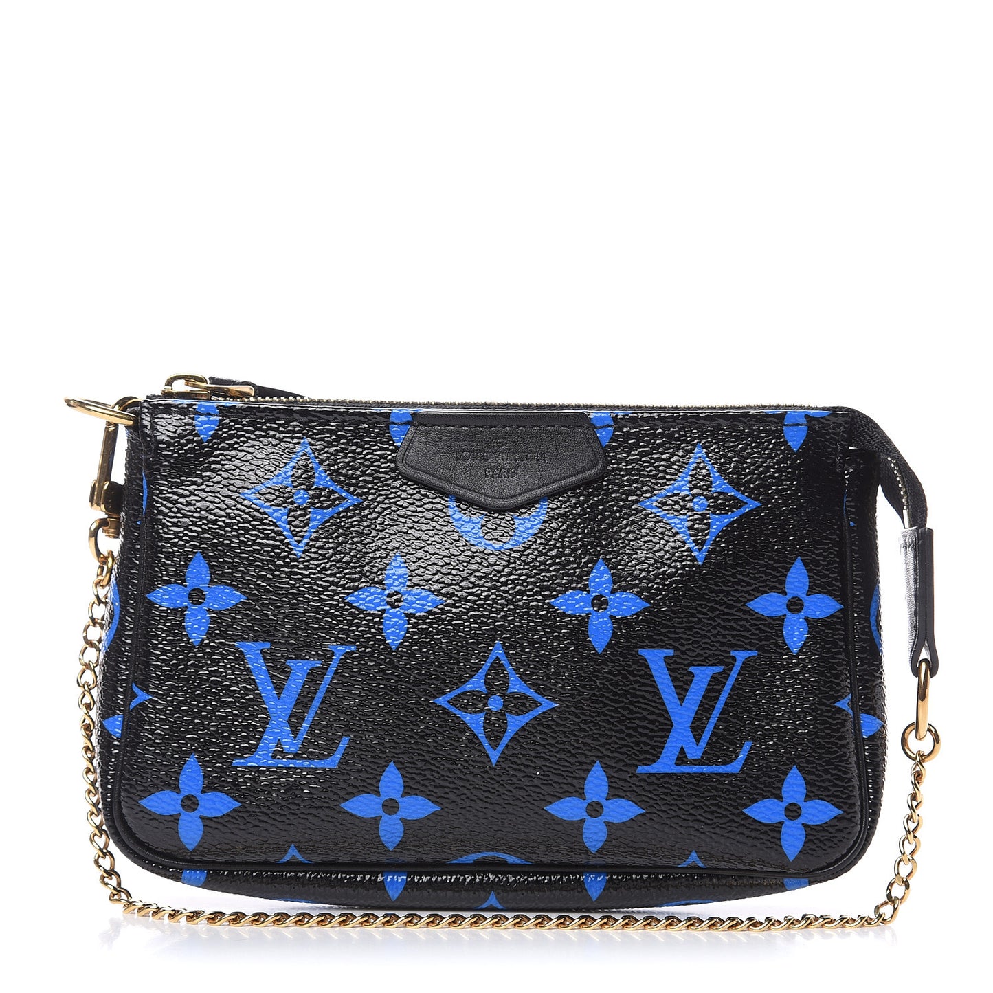 Colored Monogram Mini Pochette Accessories Blue Black