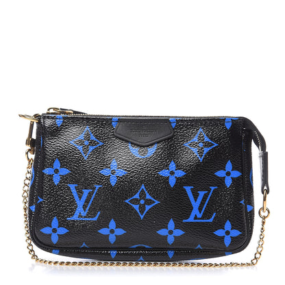 Louis Vuitton Colored Monogram Mini Pochette Accessories Blue Black 1 of 6