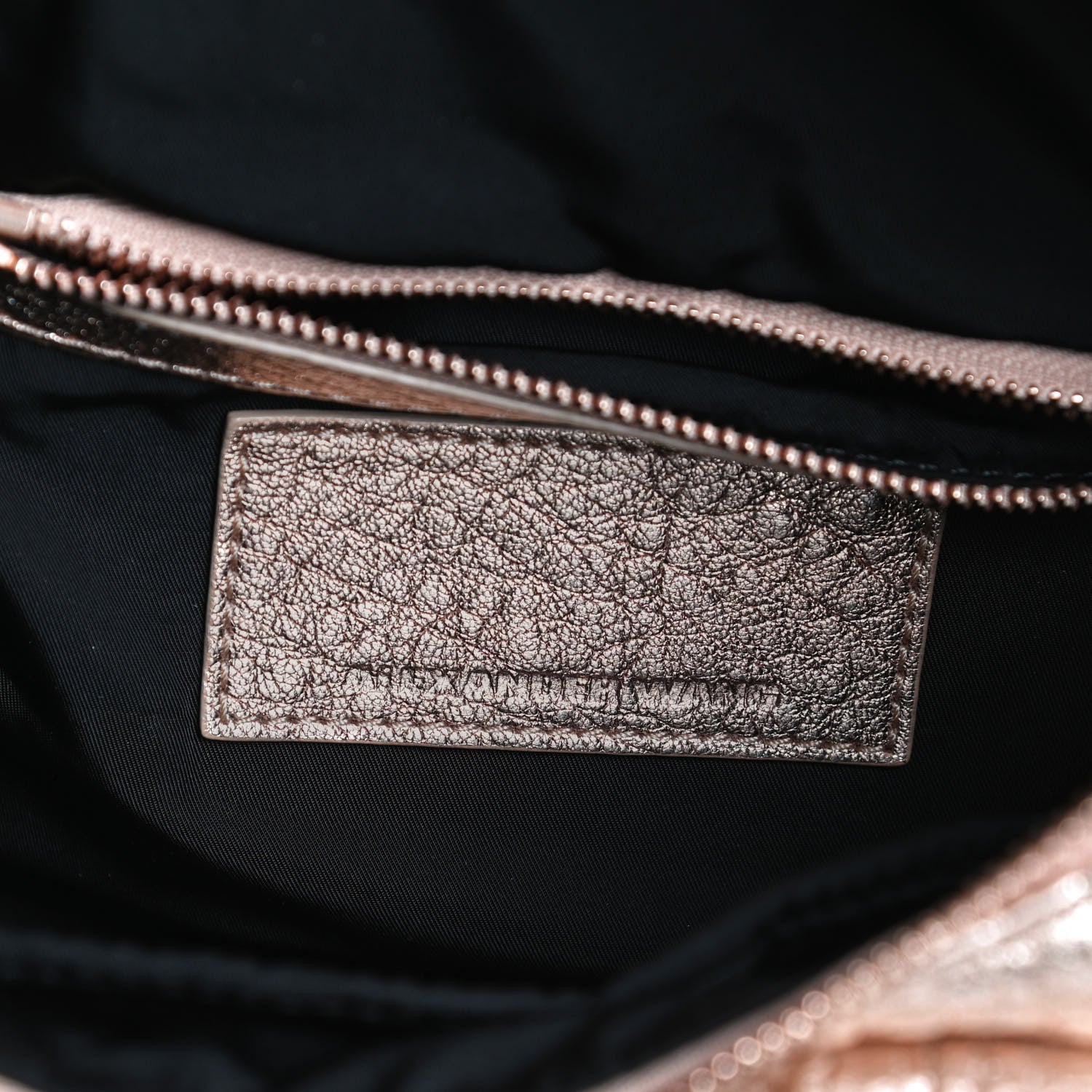 Alexander Wang Metallic Pebbled Lambskin Rockie Rose Gold Hardware 6 of 11