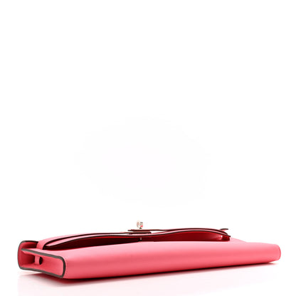 Hermes Swift Kelly Cut Clutch Pochette Rose Azalee 4 of 8
