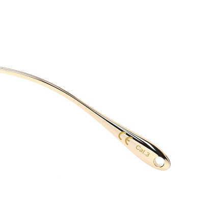 Gucci Metal Rimless Square Sunglasses GG1147S Black Gold 6 of 8