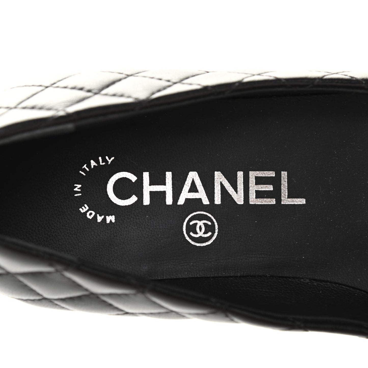 Lambskin Quilted CC Cap Toe Ballerina Flats 39 Black 35 Black