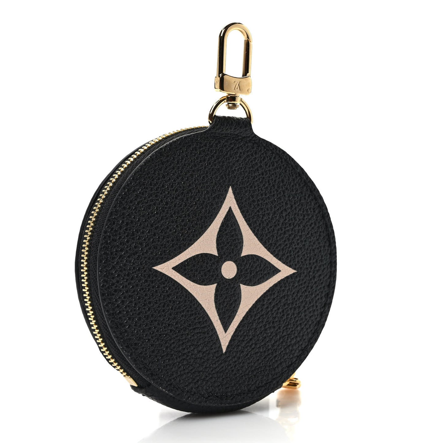Empreinte Monogram Giant Round Coin Purse Black Beige