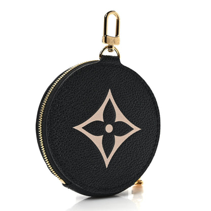 Louis Vuitton Empreinte Monogram Giant Round Coin Purse Black Beige 3 of 6