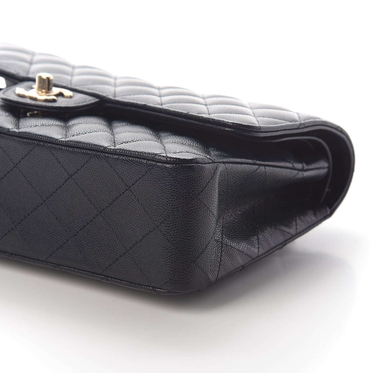 Chanel Caviar Quilted Medium Double Flap Navy 8 of 9