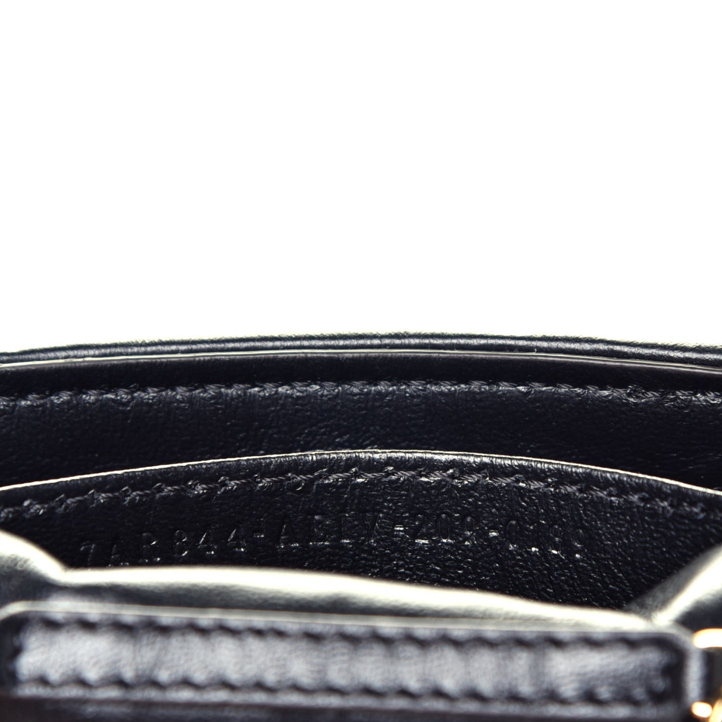 Sheared Sheepskin Vitello King FF Nano Baguette Charm Tobacco Moro Black