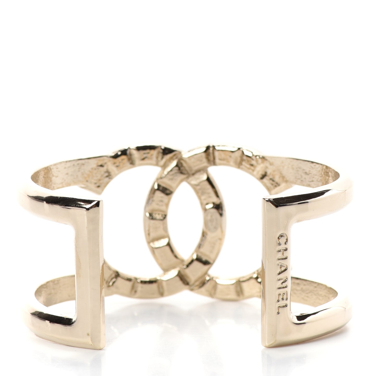 Metal Studded CC Cuff Gold