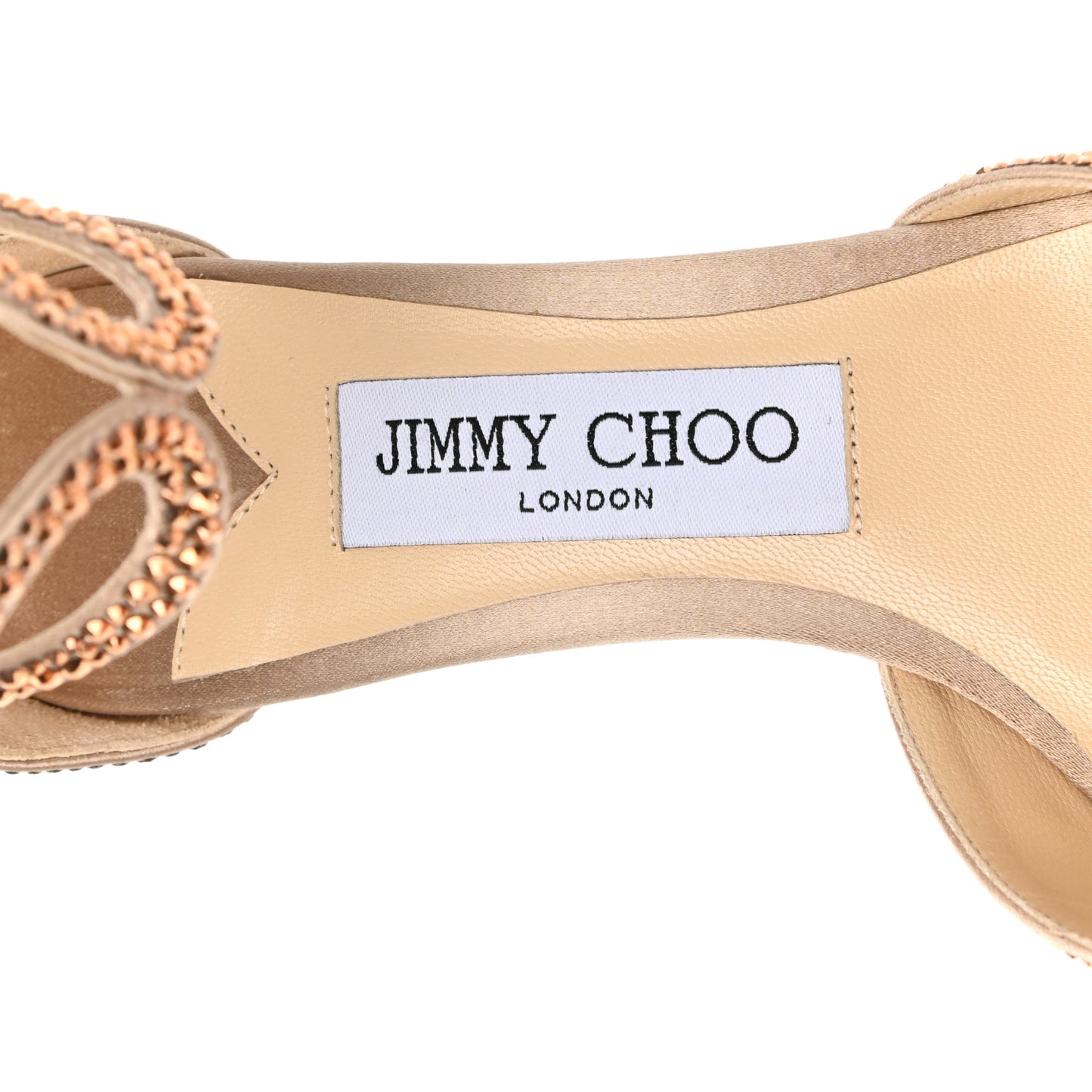 Satin Crystal Lane 85 Sandals 37 Rose Gold