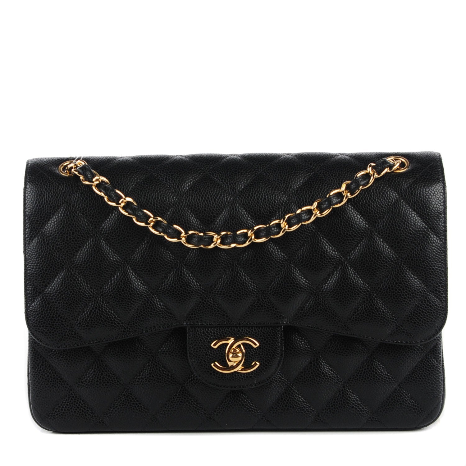 Chanel Caviar Quilted Jumbo Double Flap Black 1 of 9