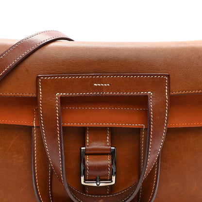 Hermes Barenia Faubourg Halzan 31 Fauve Potiron 7 of 9