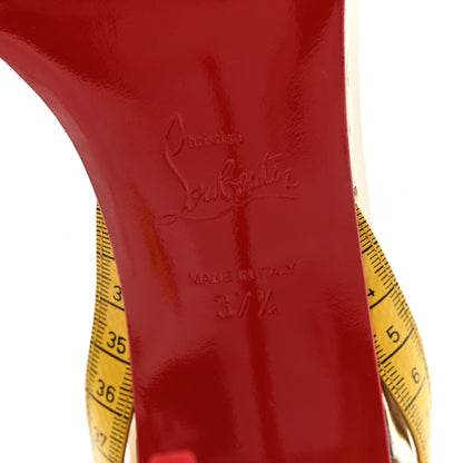 Christian Louboutin PVC Patent Ruban Calfskin Metricathy 100 Sandal Pumps 37.5 Transparent Yellow 7 of 9