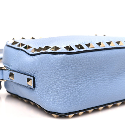 Valentino Garavani Pebbled Calfskin Rockstud Camera Crossbody Bag Niagara 8 of 9
