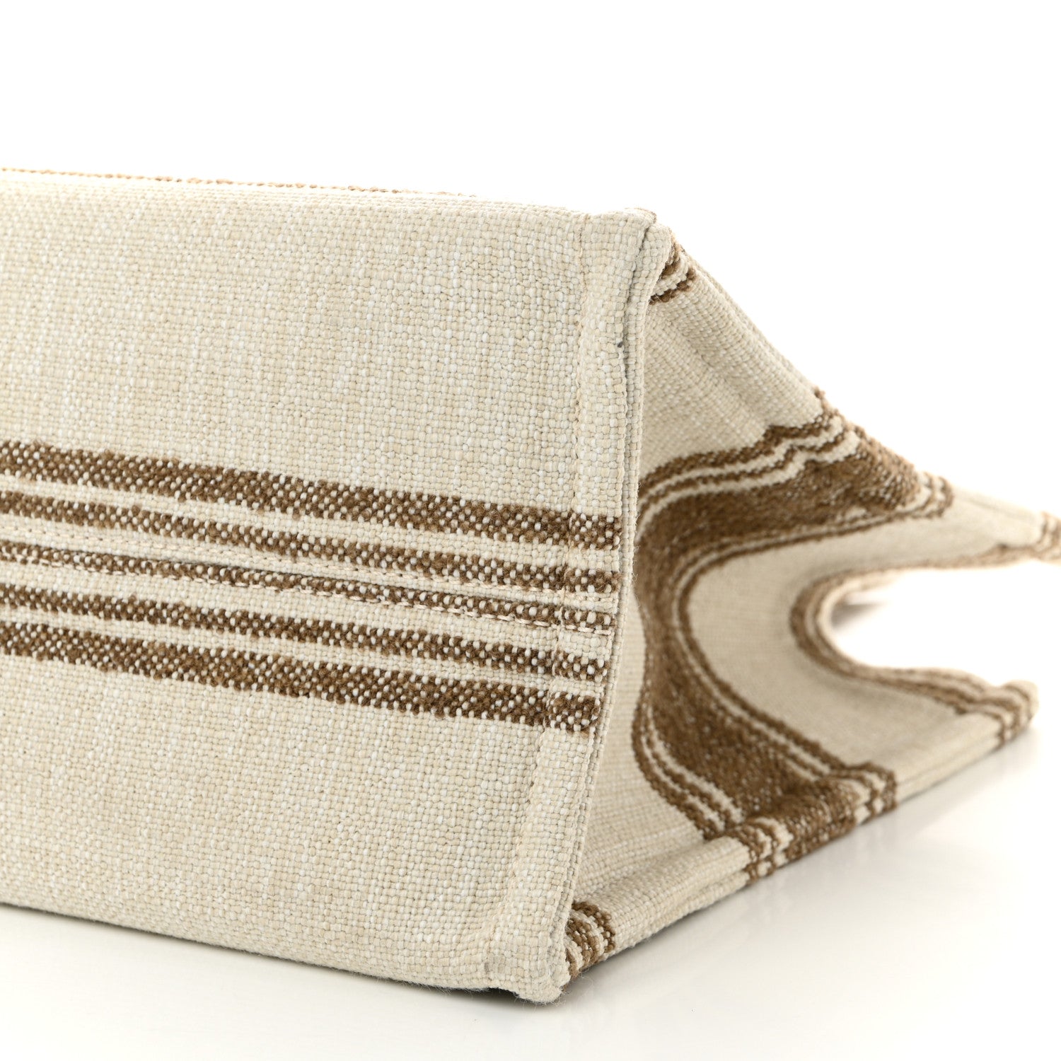 Celine Jacquard Striped Large Cabas Thais Tobacco Tan 9 of 9