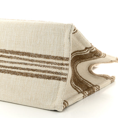 Celine Jacquard Striped Large Cabas Thais Tobacco Tan 9 of 9