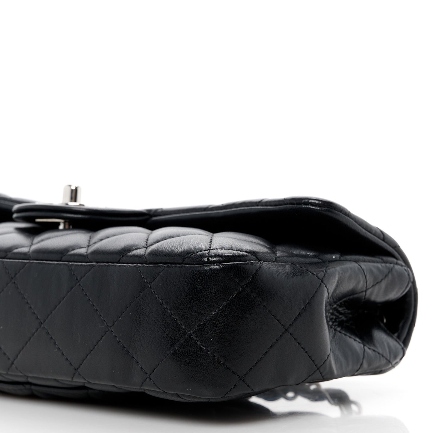 Lambskin Quilted East West Flap Black