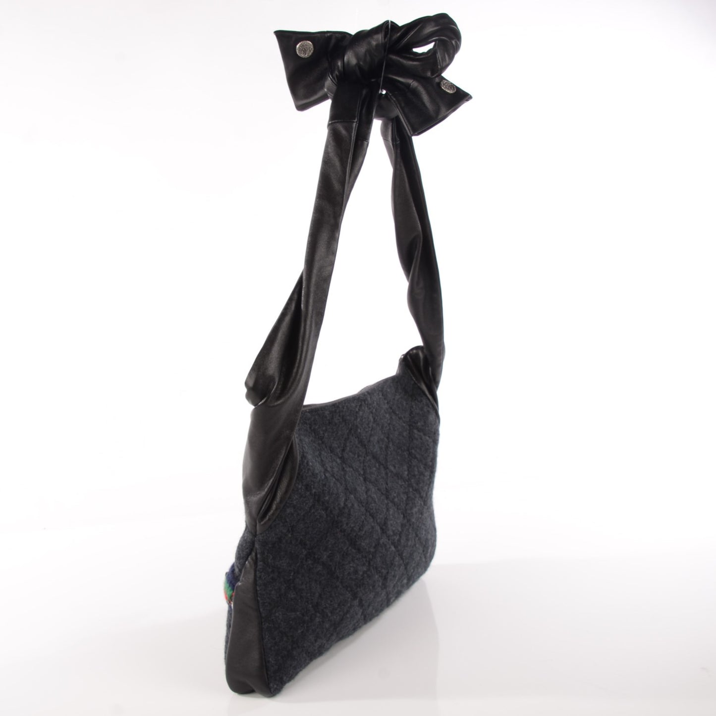 Tweed Lambskin Small Girl Bag Black