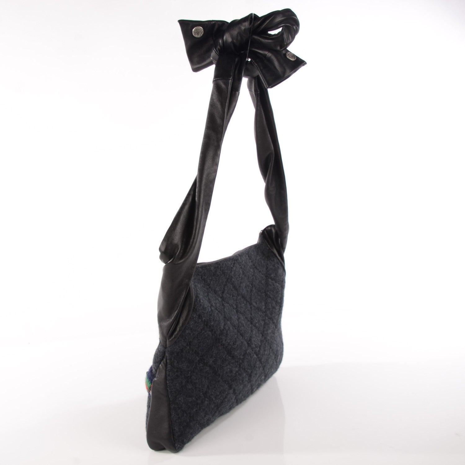 Chanel Tweed Lambskin Small Girl Bag Black 3 of 7