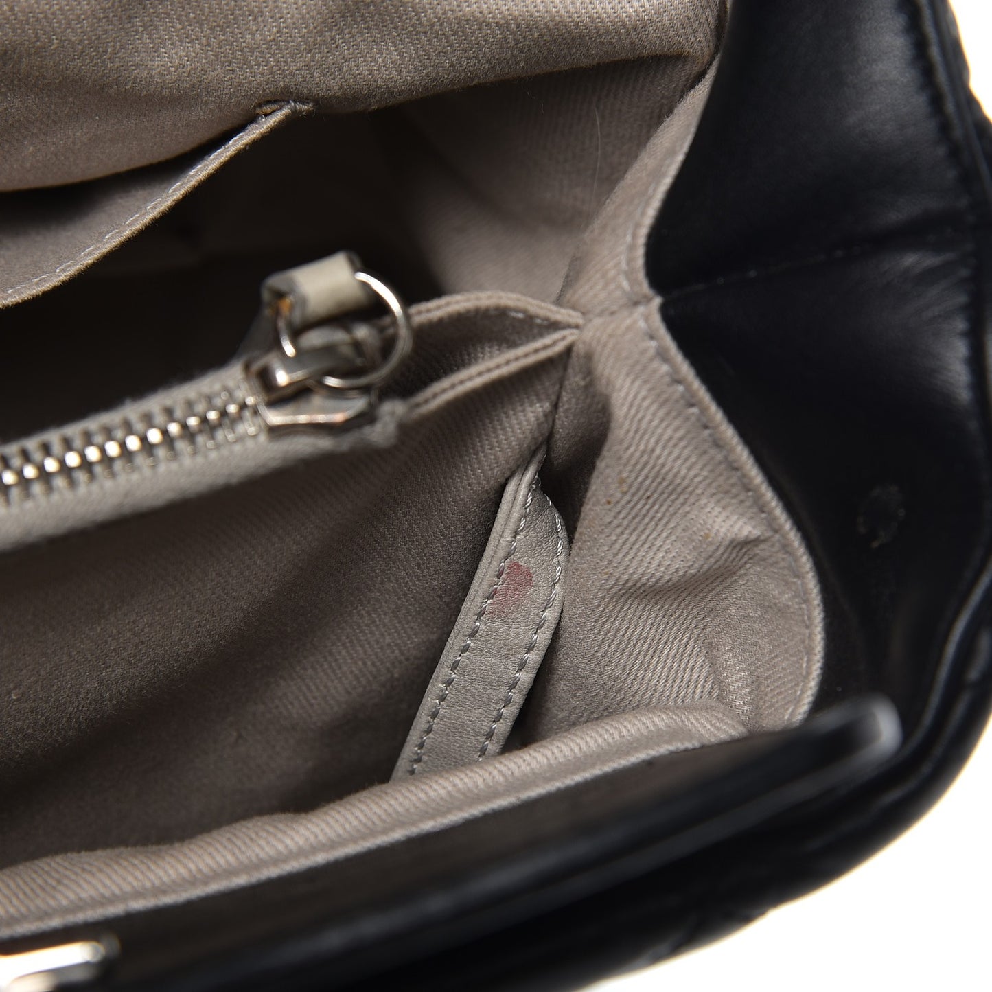 Aged Calfskin Quilted Be CC Tote Black
