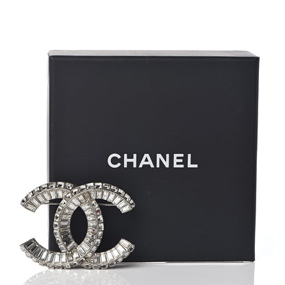 Chanel Baguette Crystal CC Brooch Silver 5 of 5