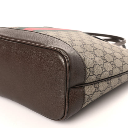 Gucci GG Supreme Monogram Textured Dollar Calfskin Web Small Ophidia Tote Beige Ebony New Acero 8 of 8