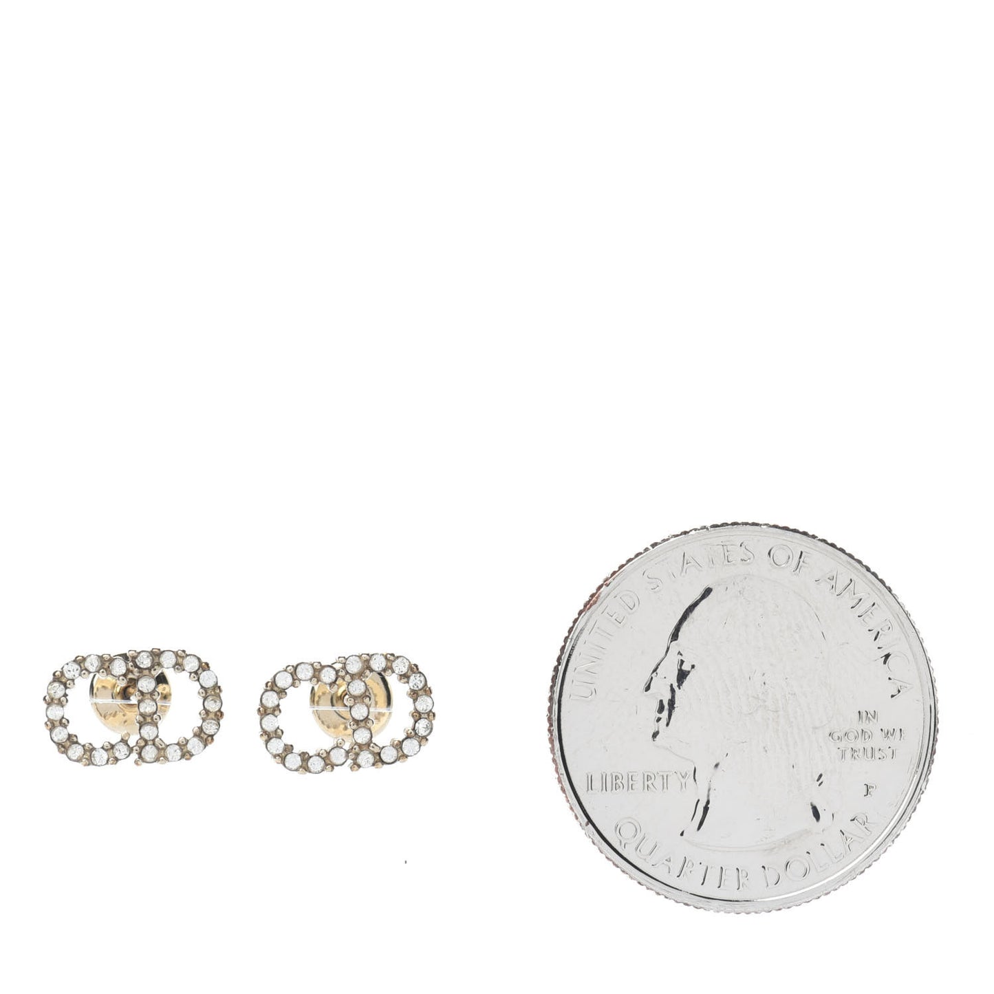 Crystal Clair D Lune Earrings Gold