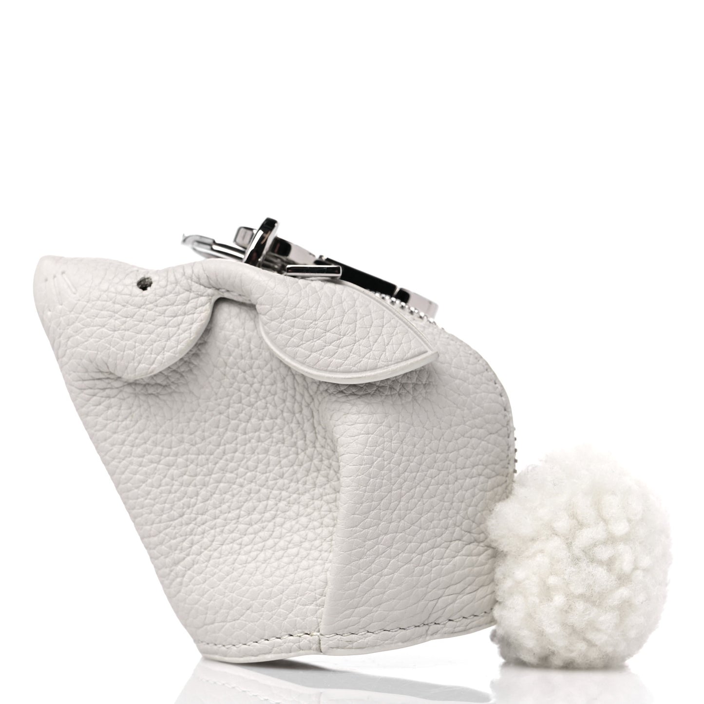 Calfskin Bunny Charm Soft White