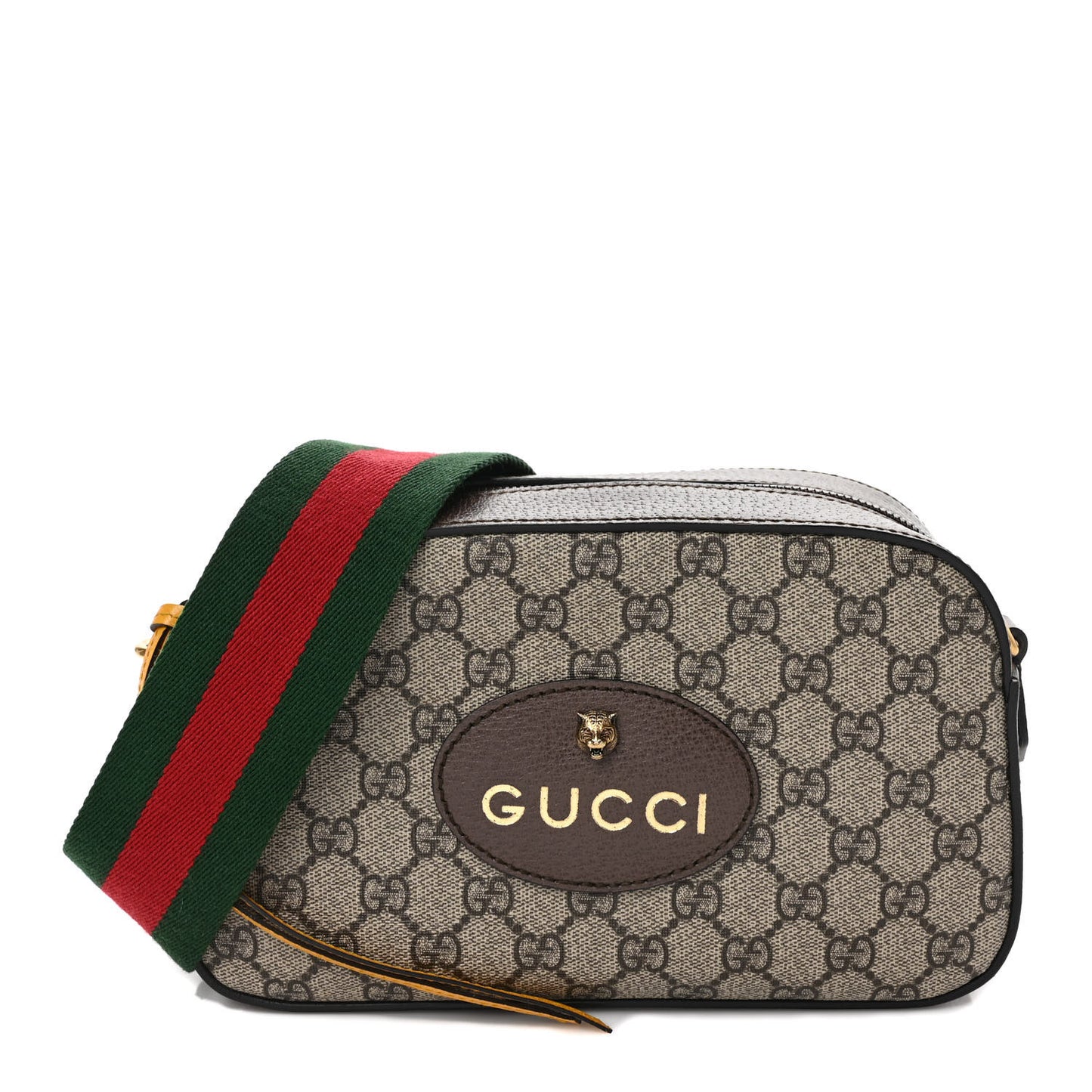 GG Supreme Monogram Web Neo Vintage Shoulder Bag Beige New Acero Crop