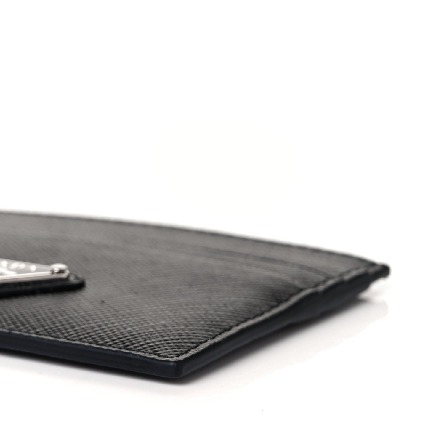 Saffiano Triangle Card Case Black