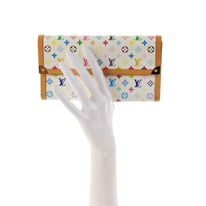 Louis Vuitton Monogram Multicolor Porte Tresor International Wallet White 2 of 7