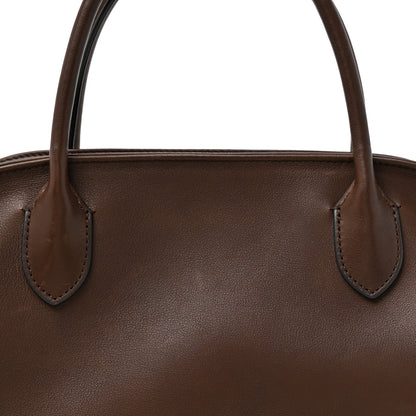 The Row Polished Saddle Calfskin Agnes Bag Deep Brown 7 of 9