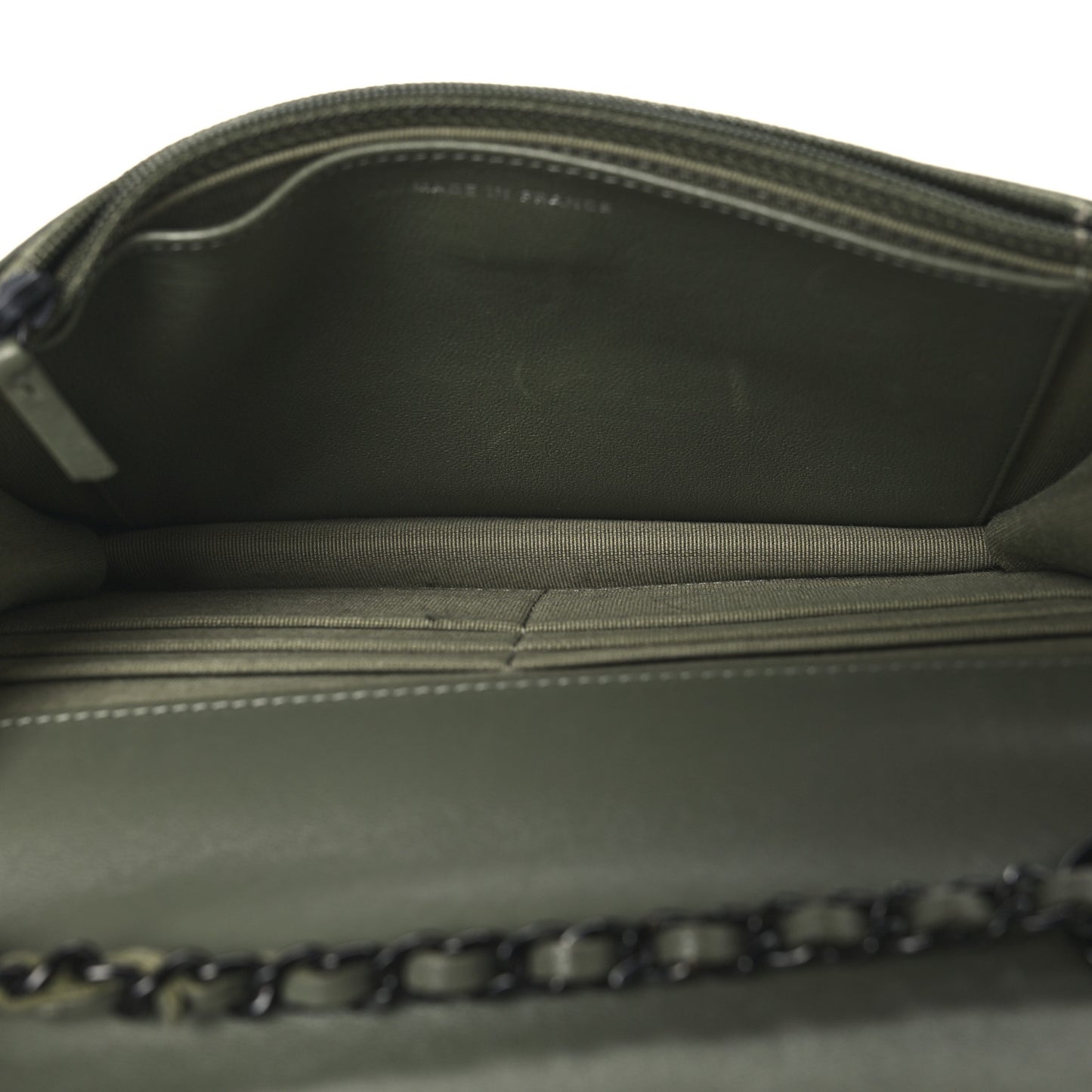 Lambskin Quilted Trendy CC Wallet On Chain WOC Green