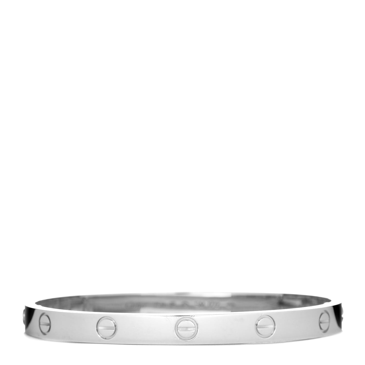 Cartier 18K White Gold LOVE Bracelet 18 1 of 6