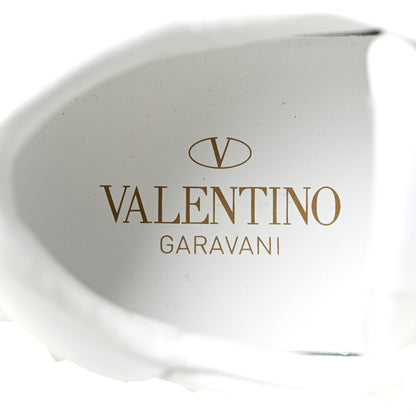 Valentino Garavani Calfskin Calf Hair Untitled Rockstud Open Sneakers 37.5 Bianco 7 of 8