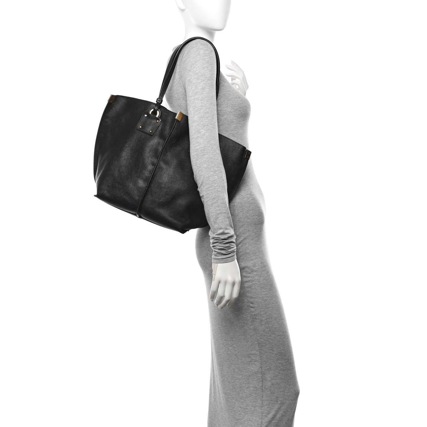 Smooth Calfskin Medium Vick Tote Black