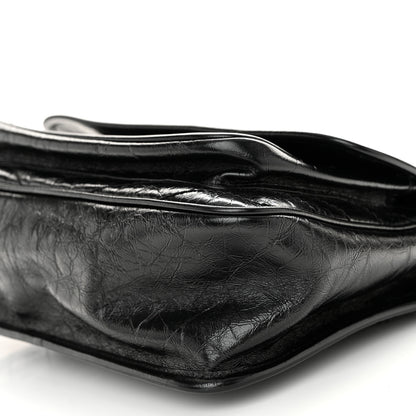 Saint Laurent Crinkled Calfskin Matelasse Monogram Medium Niki Chain Satchel Black 10 of 10