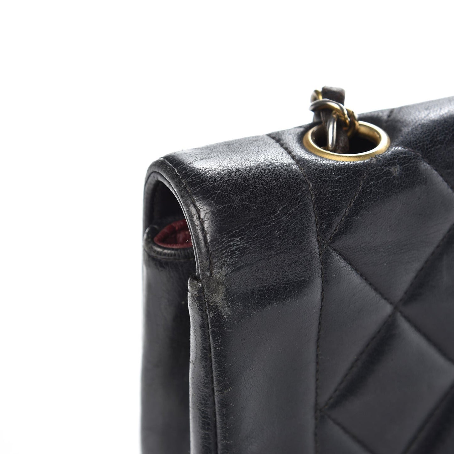 Lambskin Quilted Small Single Flap Black