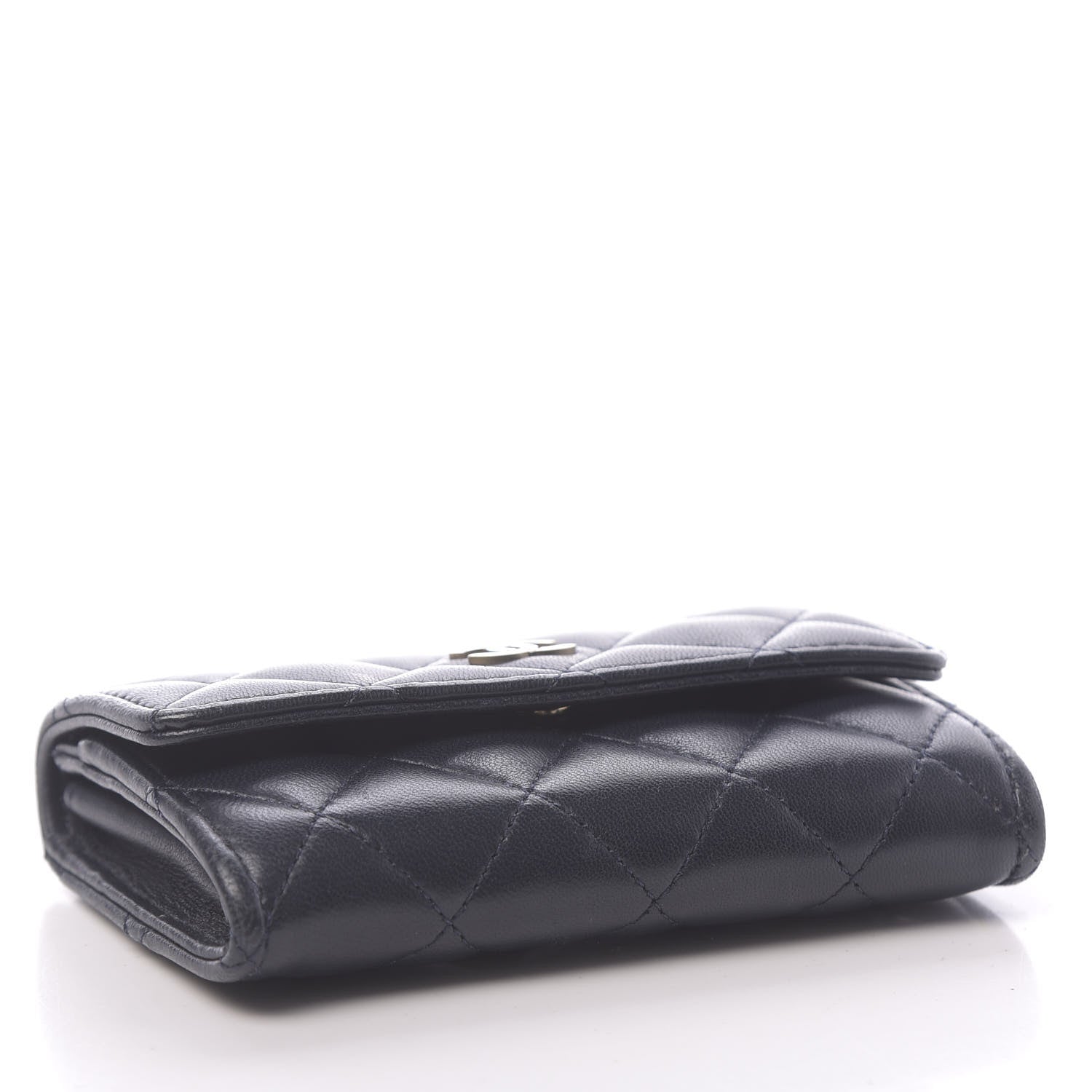 Chanel Lambskin Quilted Flap Card Holder Navy 4 of 10