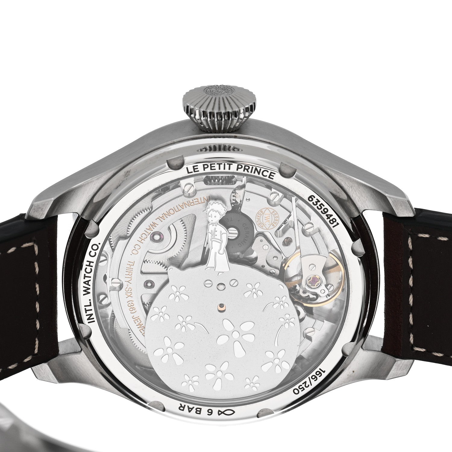IWC Stainless Steel Calfskin 46mm Big Pilot's Annual Calendar “Le Petit Prince” Automatic Watch Blue IW502710 4 of 5
