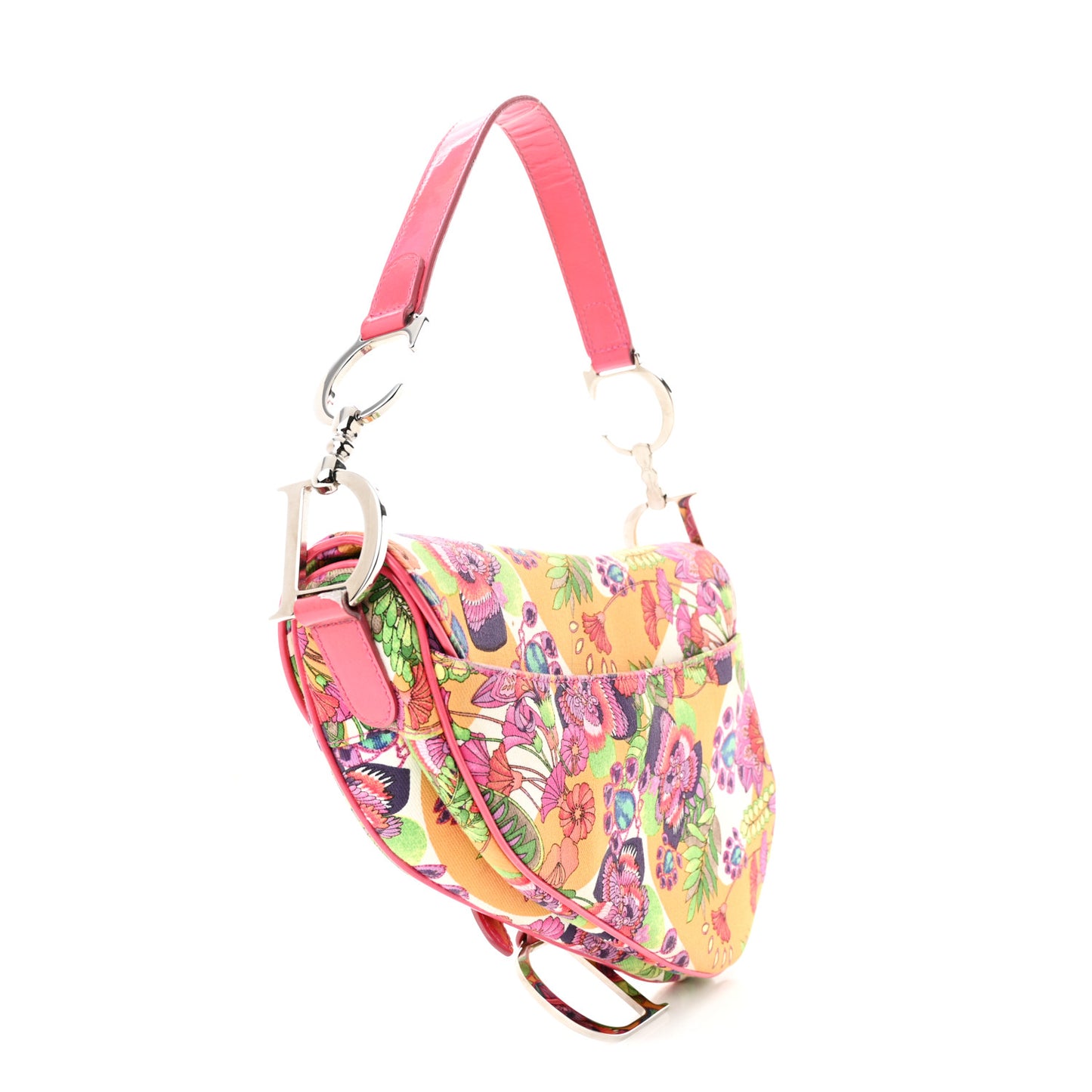 Canvas Floral Hawaii Glamour Saddle Bag Multicolor