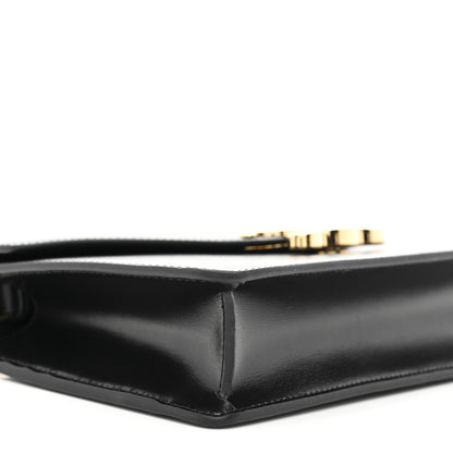 Celine Shiny Calfskin Triomphe Margo Wallet on Chain Black 10 of 12