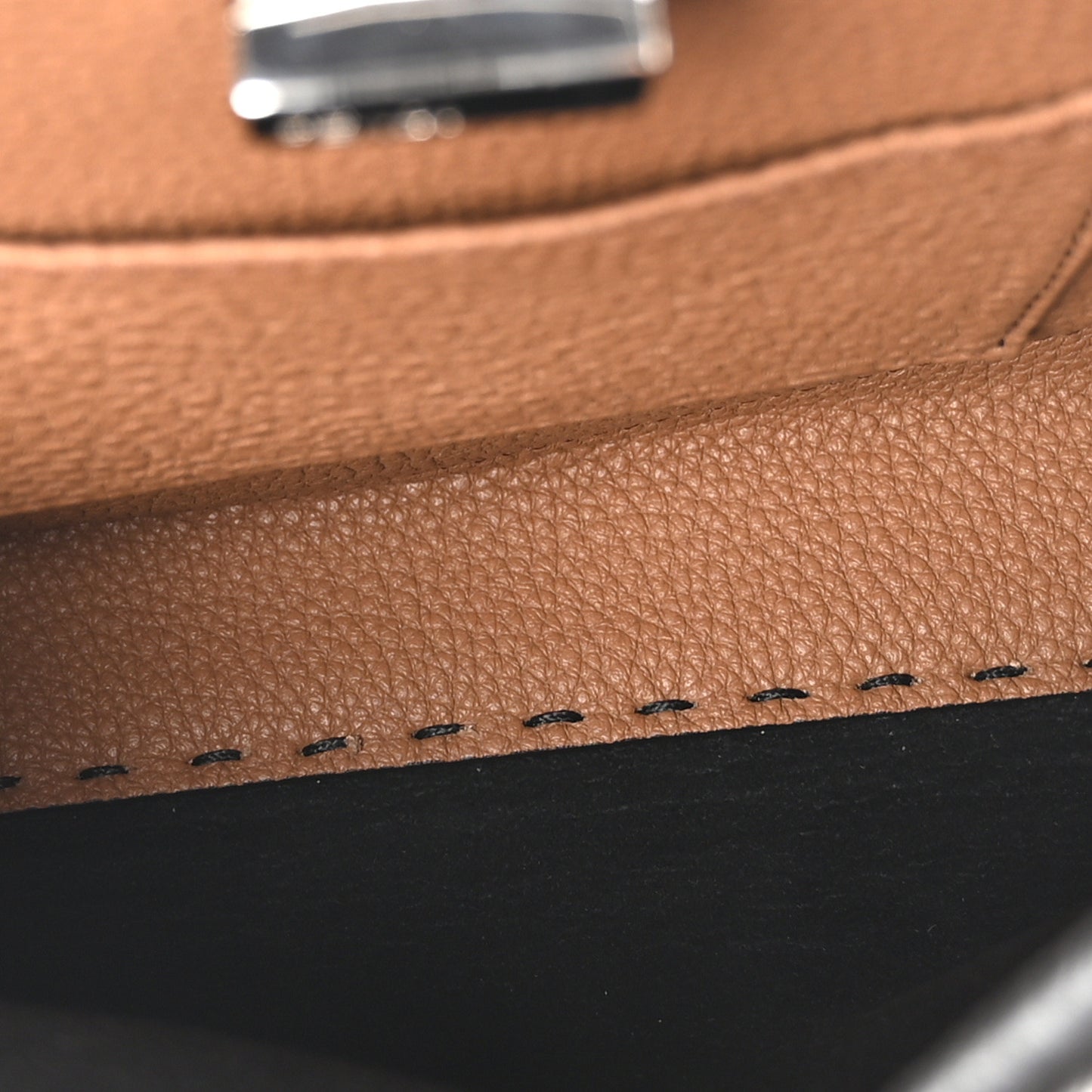 Cuoio Romano Selleria Bi-Color Mini Peekaboo Iconic Satchel Black Mou
